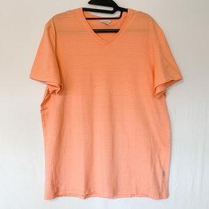 Calvin Klein tangerine v-neck tee.